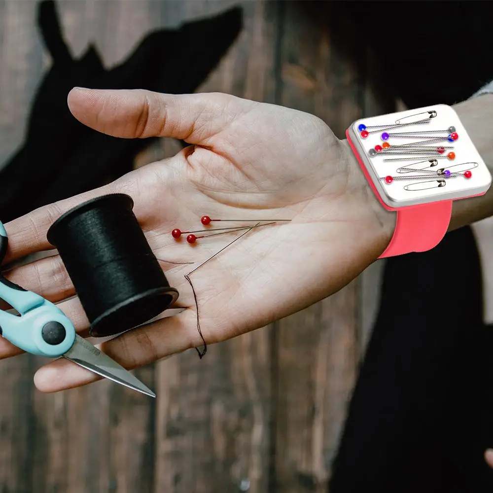 Silicone Wrist Strap Bracelet Wristband Pin Cushion Holder