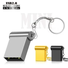Супер мини-флеш-накопитель 64 ГБ 32 ГБ usb флеш-накопитель 128 ГБ металлическая Флешка 16 ГБ 8 ГБ 4 ГБ флеш-накопитель Водонепроницаемая usb флешка логотип на заказ