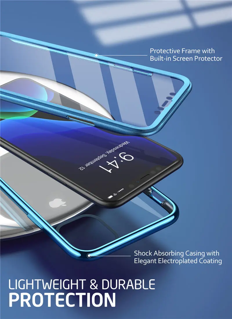 Чехол для iPhone 11 Pro 5,"() SUPCASE UB электро-металлический гальванический+ TPU чехол для всего тела со встроенным протектором экрана