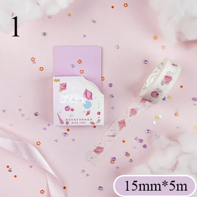 1 1 шт. 15 мм* 5 м Kawaii Единорог васи лента декоративная клейкая лента симпатичная Маскировка ленты для детей Скрапбукинг DIY канцелярские принадлежности - Цвет: 1