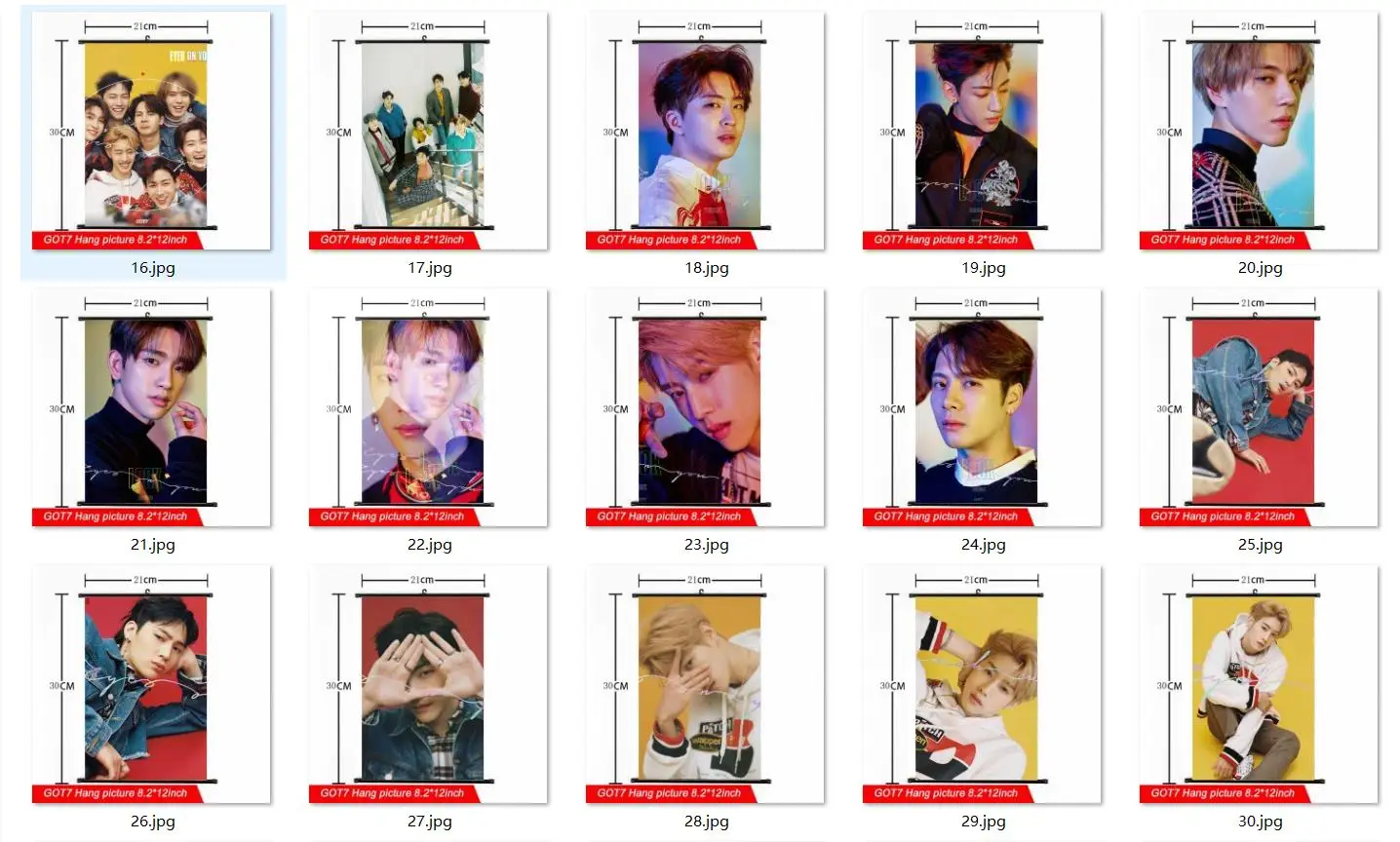 21*30 см Мода Kpop GOT7 повесить плакат ткань высокого качества GOT7 альбом повесить изображение фото плакат для поклонников Коллекция подарков