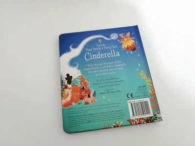 Детская книга Usborne Peep Inside сказка Золушка английский образовательный 3D лоскут