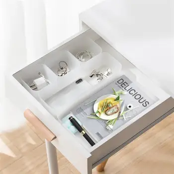

7pcs Adjustable Plastic Drawer Organizer Makeup Storage Box Desktop Cosmetic Sundries Lipstick Storage Container Case Kitchen