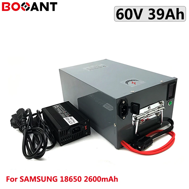 60V 40AH Electric bike lithium battery pack 16S 60v 3000w E-bike Battery For Samsung 18650 cell with metal box 5A Charger | Спорт и