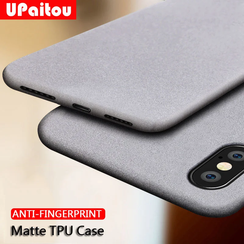 UPaitou Case for iPhone SE 2020 11 Pro X XS Max XR 8 7 6 6S Plus Anti Fingerprint Soft Silicone Matte Ultra Thin TPU Cover |