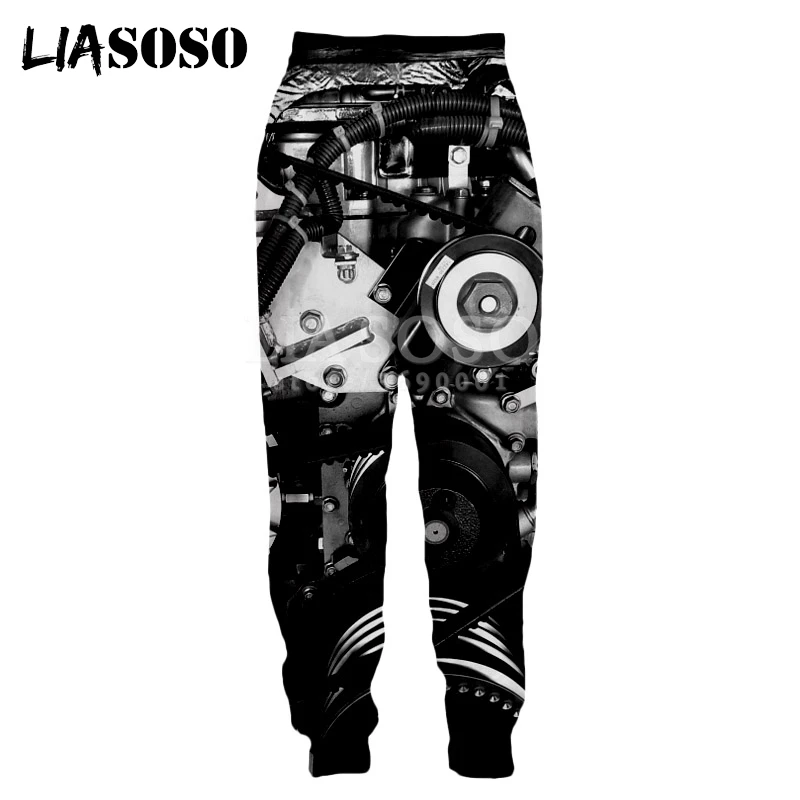 LIASOSO, новинка, 3d принт, мужские, женские спортивные штаны, механический механизм, повседневные тренировочные штаны, штаны для бега, спортивные штаны, X2762