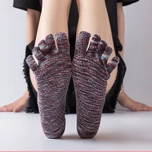 Новые зарубежные профессиональные носки для йоги с дырками, пять пальцев, полная спина, профессиональные нескользящие носки, носки для танцев, Gummed носки SKC0802