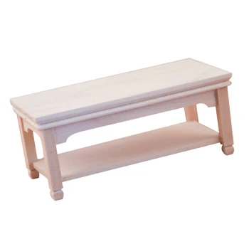 

1/12 Dollhouse Miniature Wooden Tea Table Furniture Model Pretend Play Toy for Kids