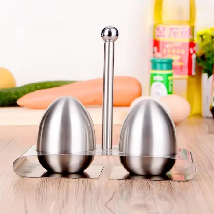 Egg Shape Salt Pepper Shaker Stainless Steel