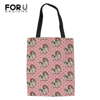 

FORUDESIGNS Cute Yorkshire Terrier Printing Women Casual Crossbody Bag Ladies Cute Canvas Bag Female Shopping Bag Bolsa Feminina