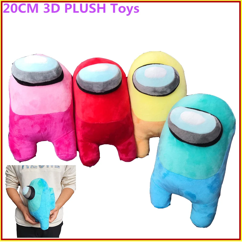 

HOT 3D 20cm Among Us Plush Game Plush Toy Kawaii Stuffed Doll Christmas Gift Cute Red Small Among Us Plushie action figure toys