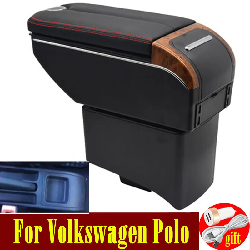 Для Volkswagen Polo подлокотник коробка поло V Универсальный 2009-2020 двойные двери открыть