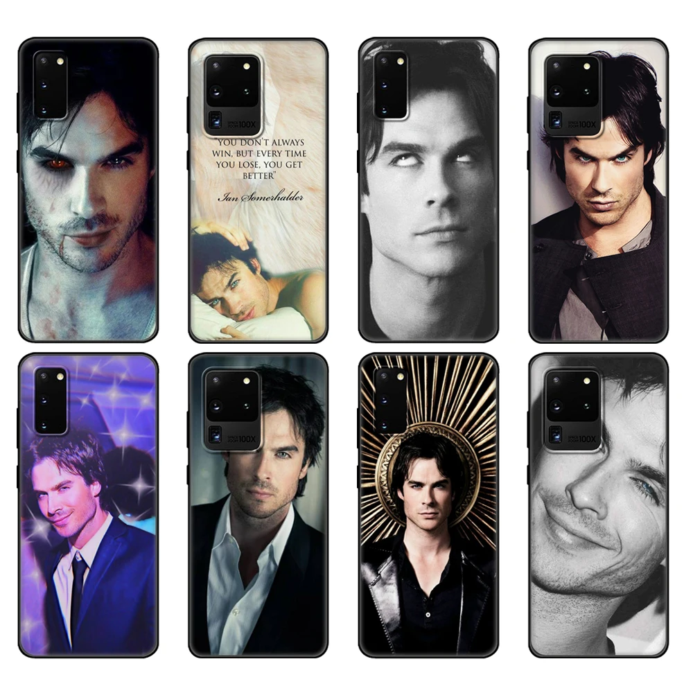 Black tpu Case For Samsung galaxy S20 /S20 PLUS/S20 ultra/S20+ /S20FE back cover The Vampire Diaries Ian Somerhalder | Мобильные