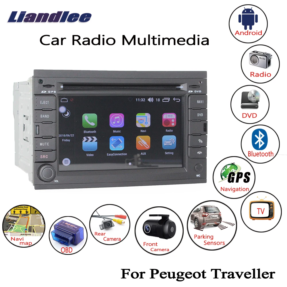 Liandlee Android автомобильный для Peugeot Traveller 2007 ~ 2015 радио CD DVD плеер GPS Navi Nav Навигация