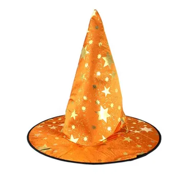 

Women Girls Single Layer Witch Hat Wizard Hats Halloween Cosplay Costume Props Masquerade Party Dress Supplies