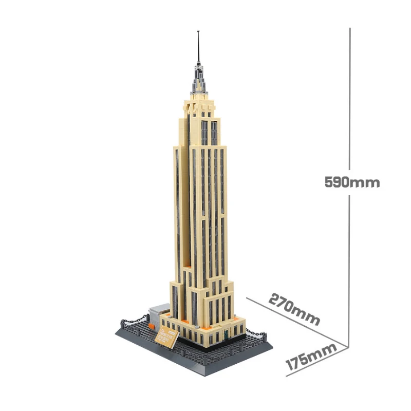 Günstige Loz 1995 stücke Architektur New York Empire State Building Legoinglys Bausteine Klassische Wahrzeichen Modell Ziegel Spielzeug