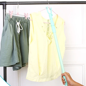 

HOT Balcony Fork Pole The Hangers for Clothes Pole Retractable Pole Space Saving Drying Clothes Pole Fork NDS