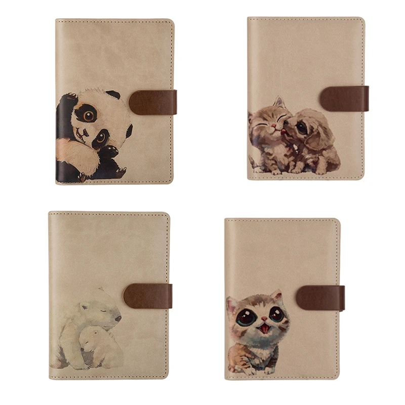 New 1Pc Cute Animal Vintage Spiral Notebook A6 Creative Agenda Travels Diary Office Stationery Supplies