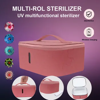 

pink Storage Box Disinfection box, UV Sterilizer Bag USB Disinfection Bag masks Cleaner Disinfection Cabinet Sterilization Box