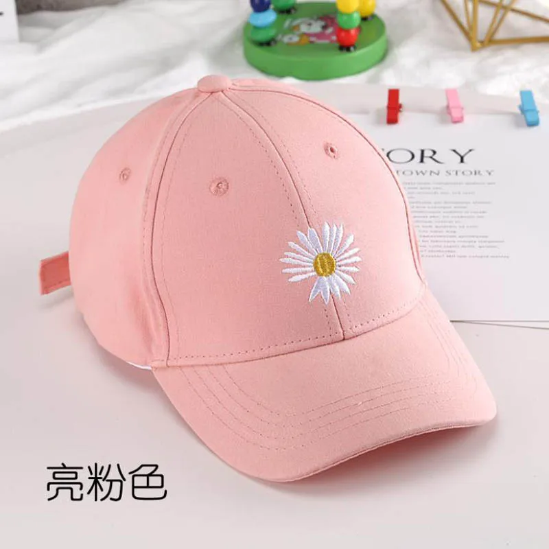 Doitbest 2021 Spring Child Baseball Cap 2 to 8 Years old Little daisies Candy colors kids Hats Boy Girl Caps snapback hat plain black ball cap Baseball Caps