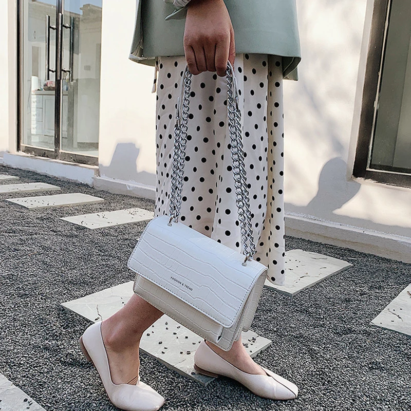 Женские сумки через плечо с каменным узором 2020 маленькая сумка цепочкой из