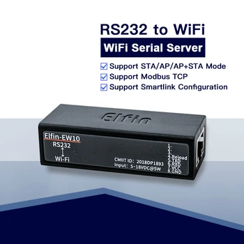 

Smallest Elfin-EW10 Wireless Networking Devices Modbus TPC IP Function RJ45 RS232 to WIFI Serial Server