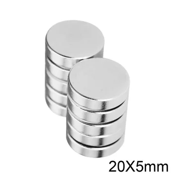

2~50pcs 20x5 mm Powerful Magnetic Rare Earth Neodymium Magnets 20mmx5mm Super Strong disc Magnet 20x5mm strong magnet 20*5 mm