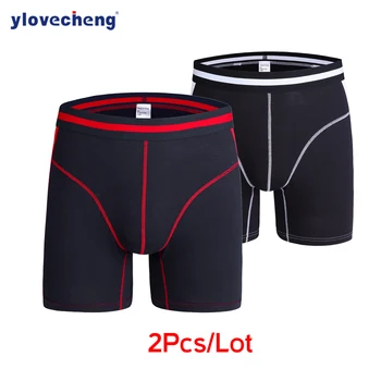 

2pcs/lot Men Underwear Long Boxers Male Panties Boxershort Calzoncillos Mens Underpants Man Boxer Hommes Modal Hombre Brand