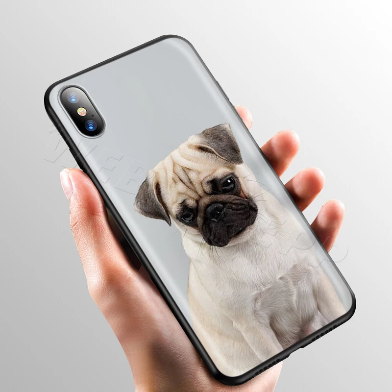 Webbedepp животное милая собака мопс чехол для Apple iPhone 11 Pro XS Max XR X 8 7 6 6S Plus 5 5S SE