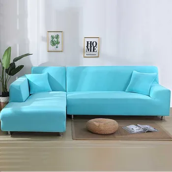 

All-inclusive Solid Color Elastic Sofa Cover Spandex Fabric Corner Sofa Couch Slipcover Sofa Chair Protector