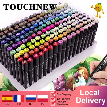 

24/30/40/60/80/168 Colours Dual Tip Alcohol Based Art Markers,Alcohol Marker Pens Perfect for Kids Adult Colouring Books Sketch