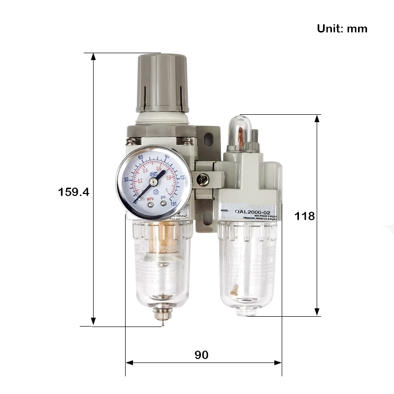 de ar bomba umidade regulador pressao pneumatica separador oleo 03