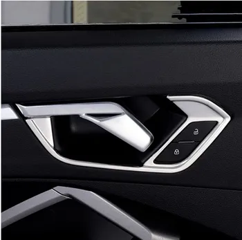 

Car Styling Inner Door Handle Decorative Frame Stickers For Audi Q3 2019 Stainless Steel Doorknob Interior Accessories