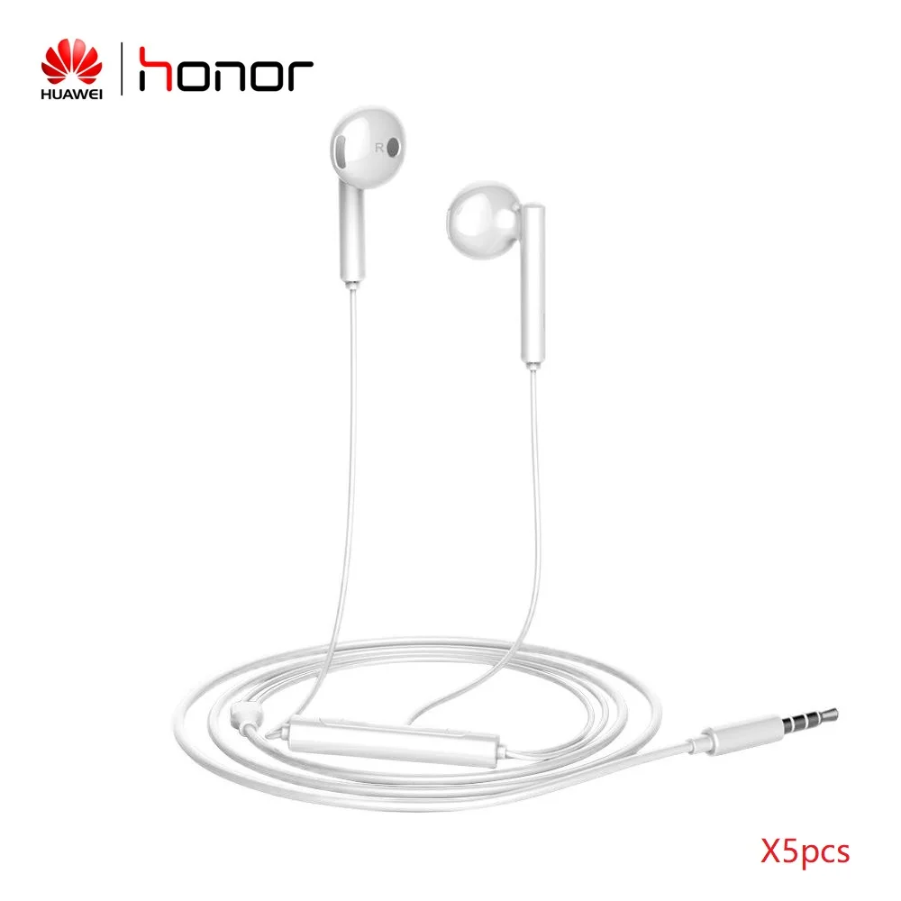 Оригинальные наушники HUAWEI Honor AM115 5 шт./лот 3 мм проводные вкладыши с микрофоном и