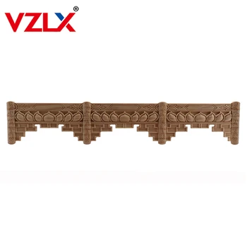 

VZLX Wood Carved Applique Wood Molding Decoration Frame Corner Onlay Unpainted Furniture Home Door Decor Decoration Accessories