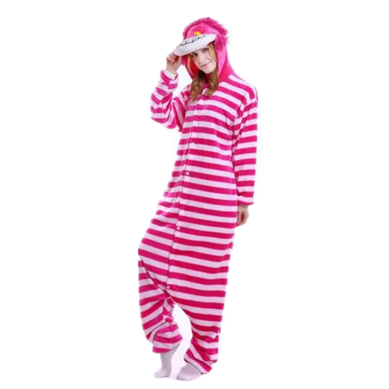 Cheshire Cat Onesie12 Kigurumi Fancy Dress Costume Cosplay Adult Cosplay Pyjamas