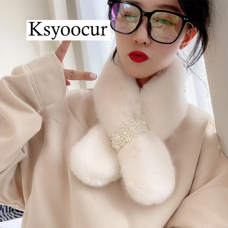 

Size 82*11CM 2020 New Plush Scarf Women Autumn/winter Student Bib Hedging Solid Wild/plaid Female Scarves Brand Ksyoocur E05