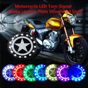 

1 pcs Universal Accessories Motorcycle LED Twin Dual Tail Turn Signal Brake License Plate Integrated Light For Harley Davidsion