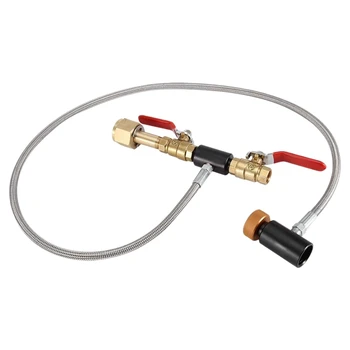

G1/2 Co2 Cylinder Refill Adapter Bottle Connector Co2 Tank Soda Maker Accessories with Hose for Filling Sodastream Tank(36 Inch-