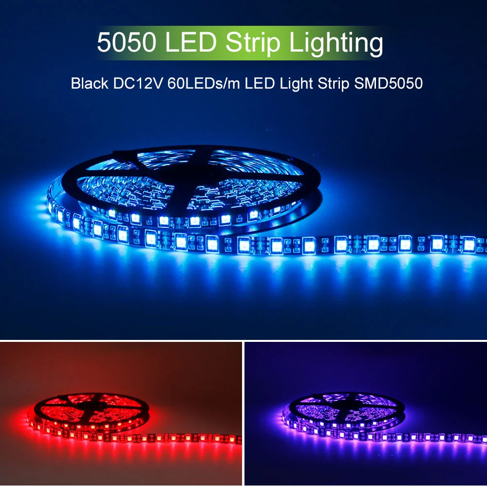 5 метров 300 светодиодный s RGB Светодиодная лента Водонепроницаемая 5050 DC12V 60