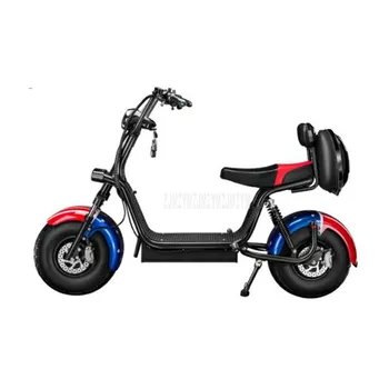 

So Cool 1500W Electric Vehicle 50km/70km Shock Absorption Double Person Adult Electric Scooter Bicycle Battery Removable