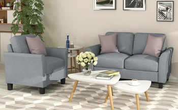 

Living Room Furniture Armrests Single and Two-seat Sofa Set Functional and Soft Sofa Set for Home Decoration