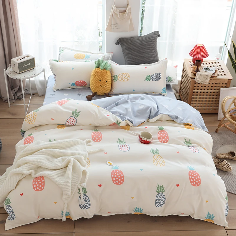 Новое семейное детское постельное белье AB сторона пододеяльник+ Плоский лист+ наволочка чистый дышащий домашний текстиль