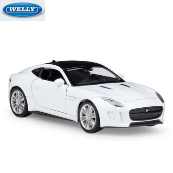 

WELLY Diecasts 1:36 JAGA F-Type Coupe Simulation Alloy Car Model Pull Back Car White Toy Vehicles and Gifts for Kids with Box