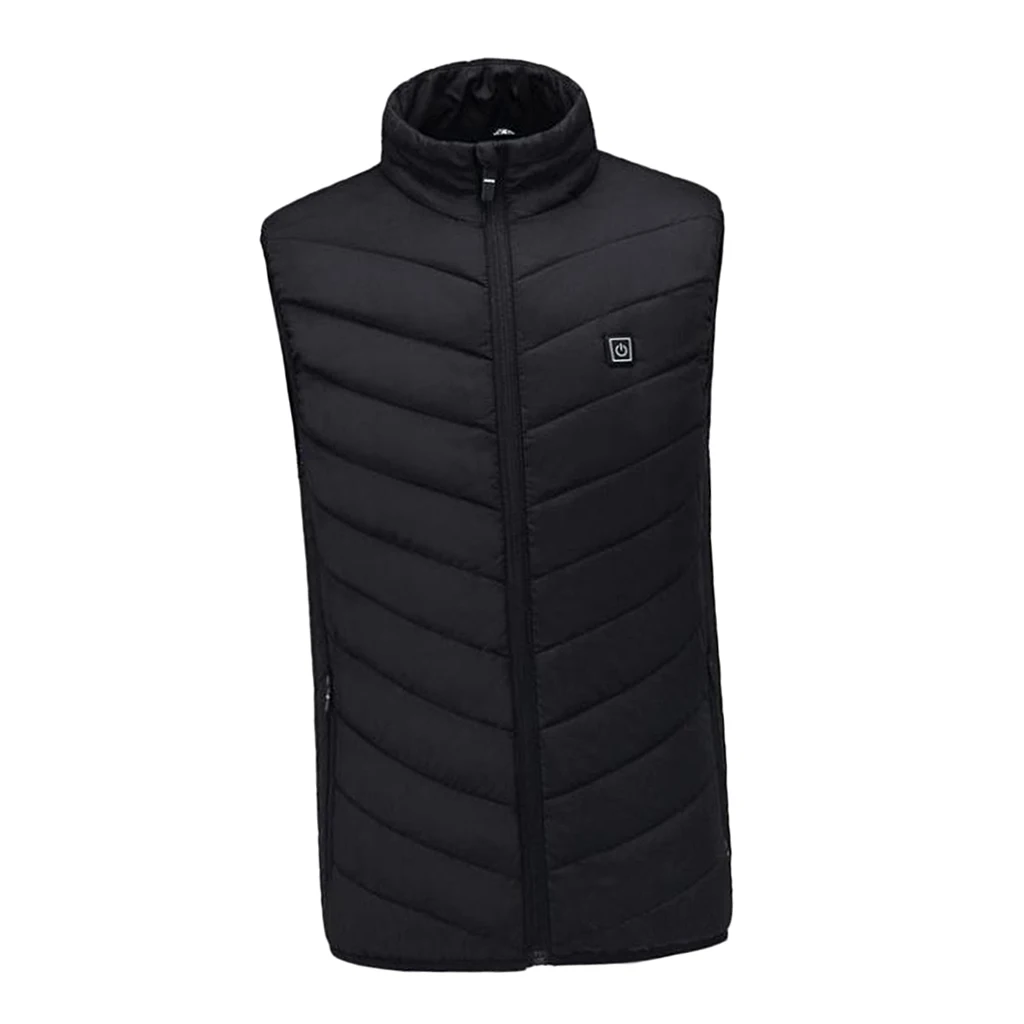 Winter Electric Heating Vest Warm Adjustable Heated Jacket Battery Heated Coat Outdoor Fishing Camping HIking Walking Men Women 