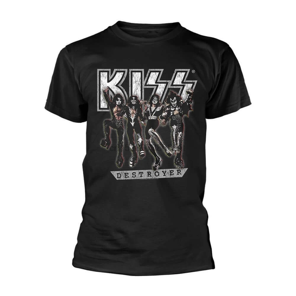 KISS футболка Ретро Разрушитель рок группа официальный NYC мода s m l xl XXL |