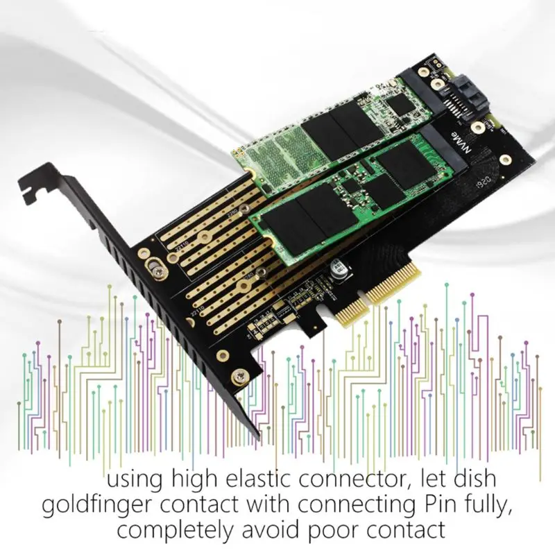 M.2 NVMe SSD NGFF на PCIE X4 адаптер M ключ интерфейс 2230-2280 Плата расширения