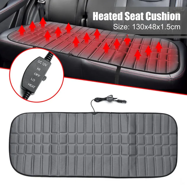 TOSPRA 12 В 42 Вт Автомобильная задняя подушка для сиденья с подогревом, Автомобильная подушка с подогревом, чехол для автомобиля, зимний утеплитель, обогреватель, спинка для сидения автомобиля - Название цвета: Grey