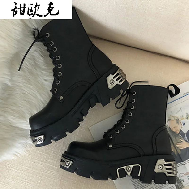 ladies chunky ankle boots