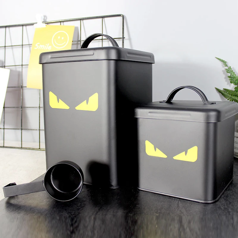 

metal storage bin multi functional canister sets food treats container sets household laundry powder box with spoon